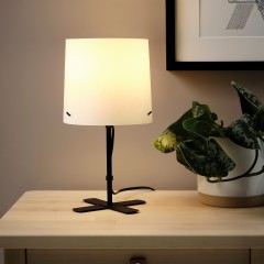 Lámpara de mesa, negro/blanco, 31 cm